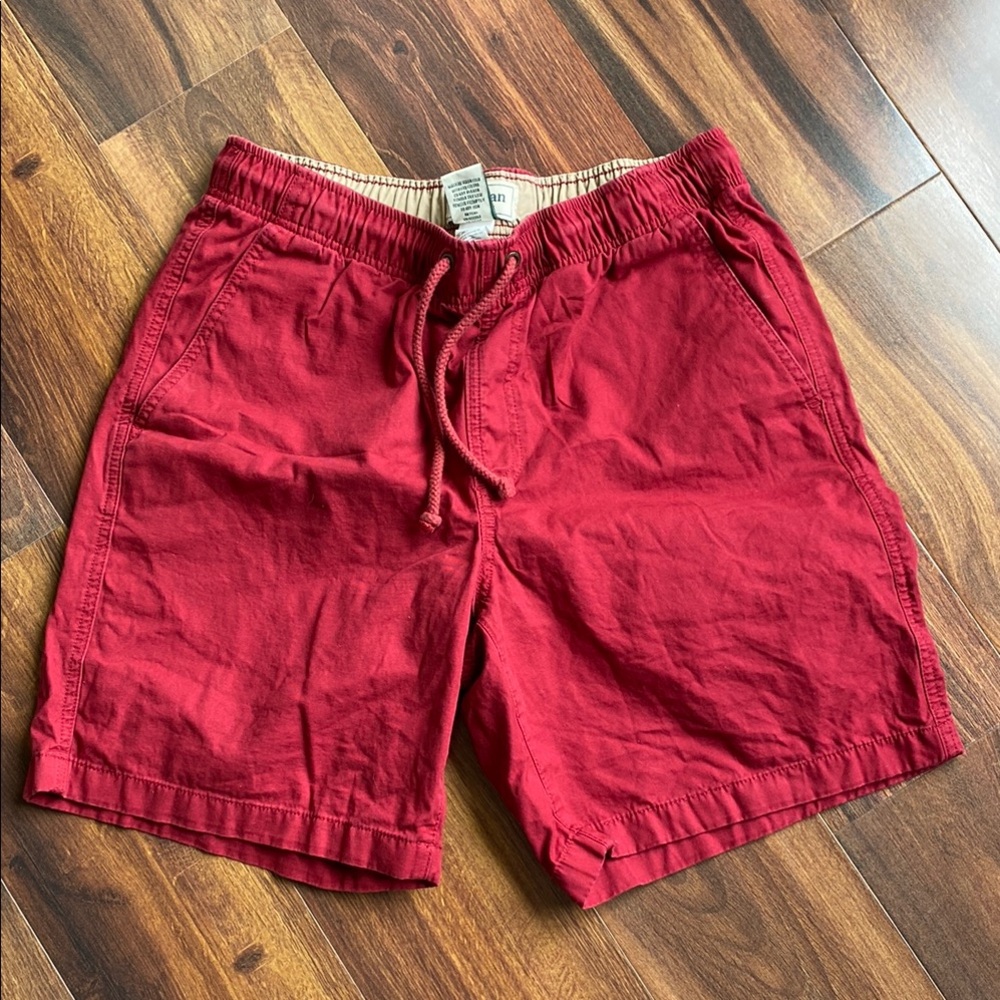LL Bean Organic Cotton Classic Fit Drawstring Flat Front Shorts with Pockets